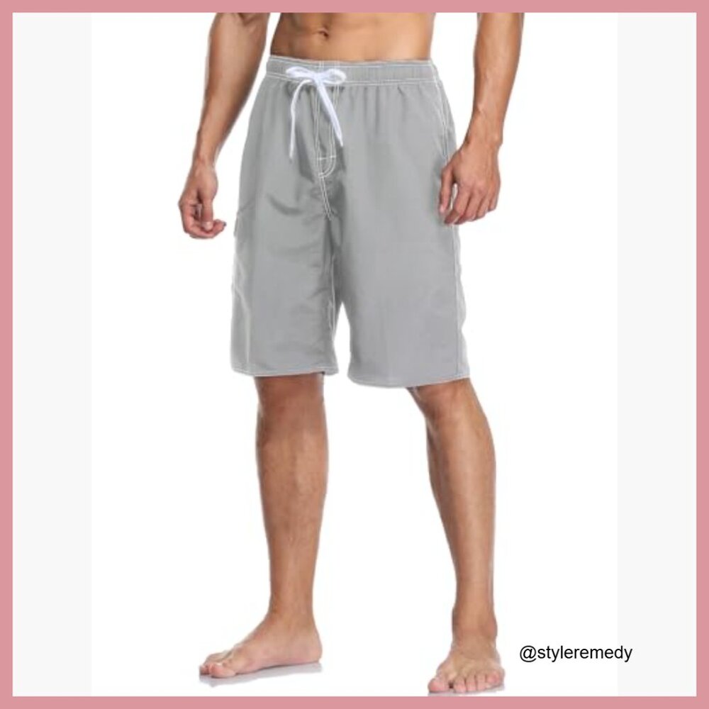 Quick Dry Polyester Swim Trunks Board Shorts With… - image 3